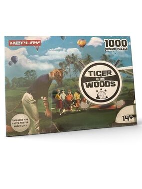 Replay Tiger in the Woods 1000 Piece Golf Jigsaw Puzzle New Sealed